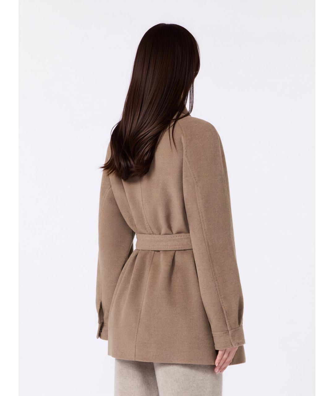 MAX MARA Коричневое кашемировое пальто, фото 3