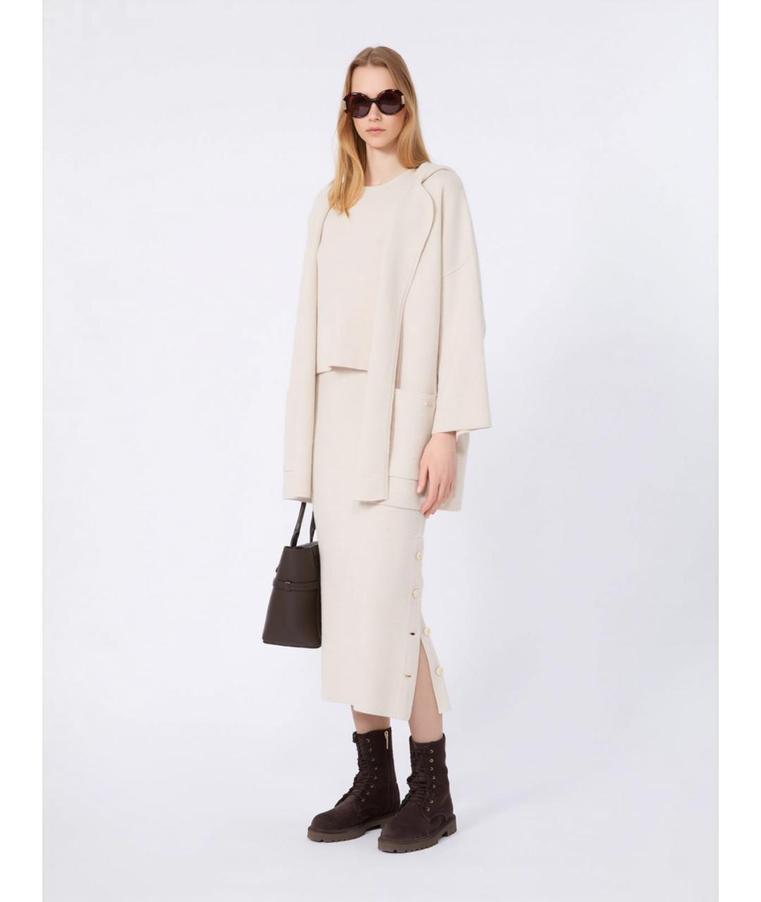 MAX MARA Бежевая шерстяная майка, фото 2