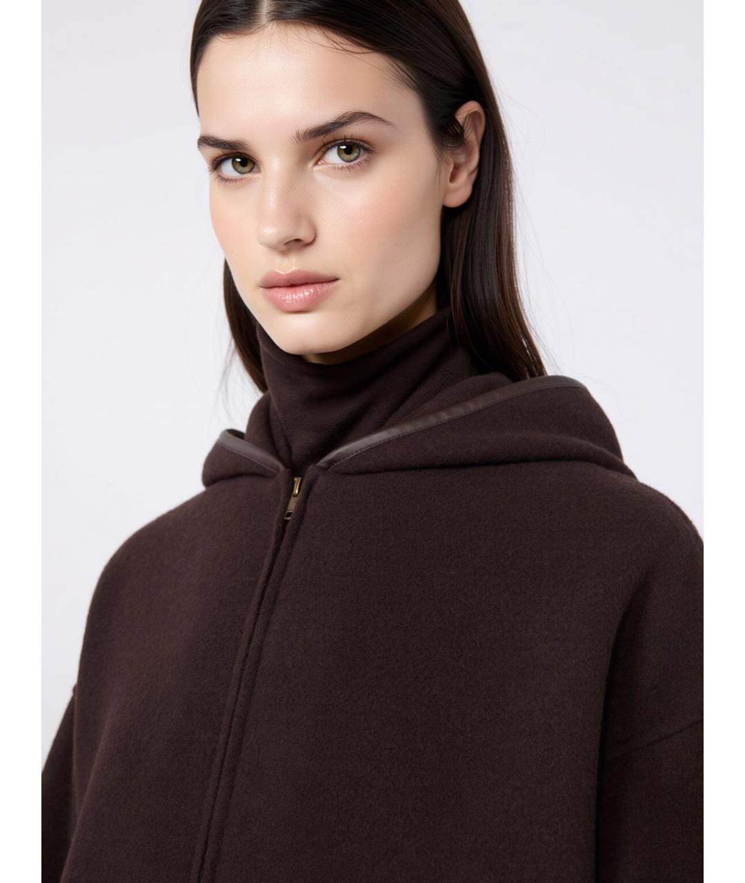 MAX MARA Коричневый шерстяной джемпер / свитер, фото 5