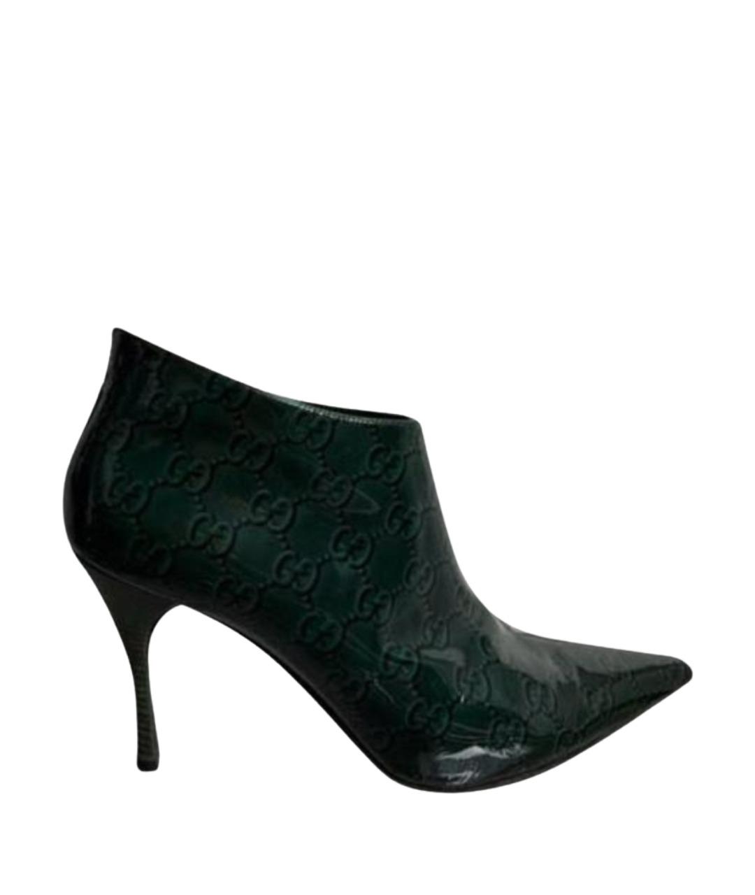 GUCCI Зеленые кожаные туфли, фото 1