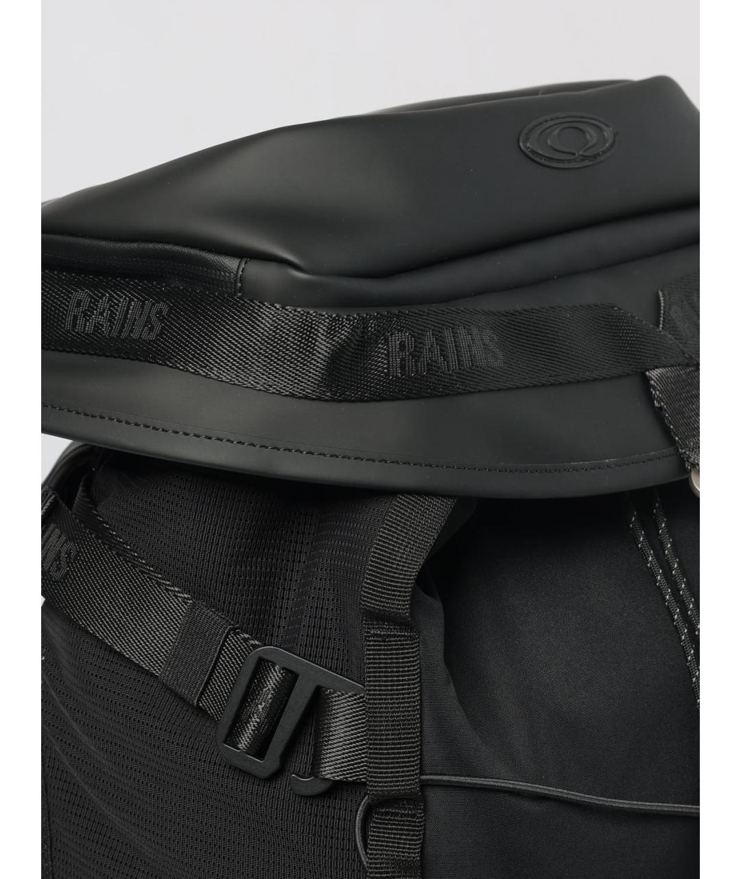 RAINS Черный синтетический рюкзак, фото 3