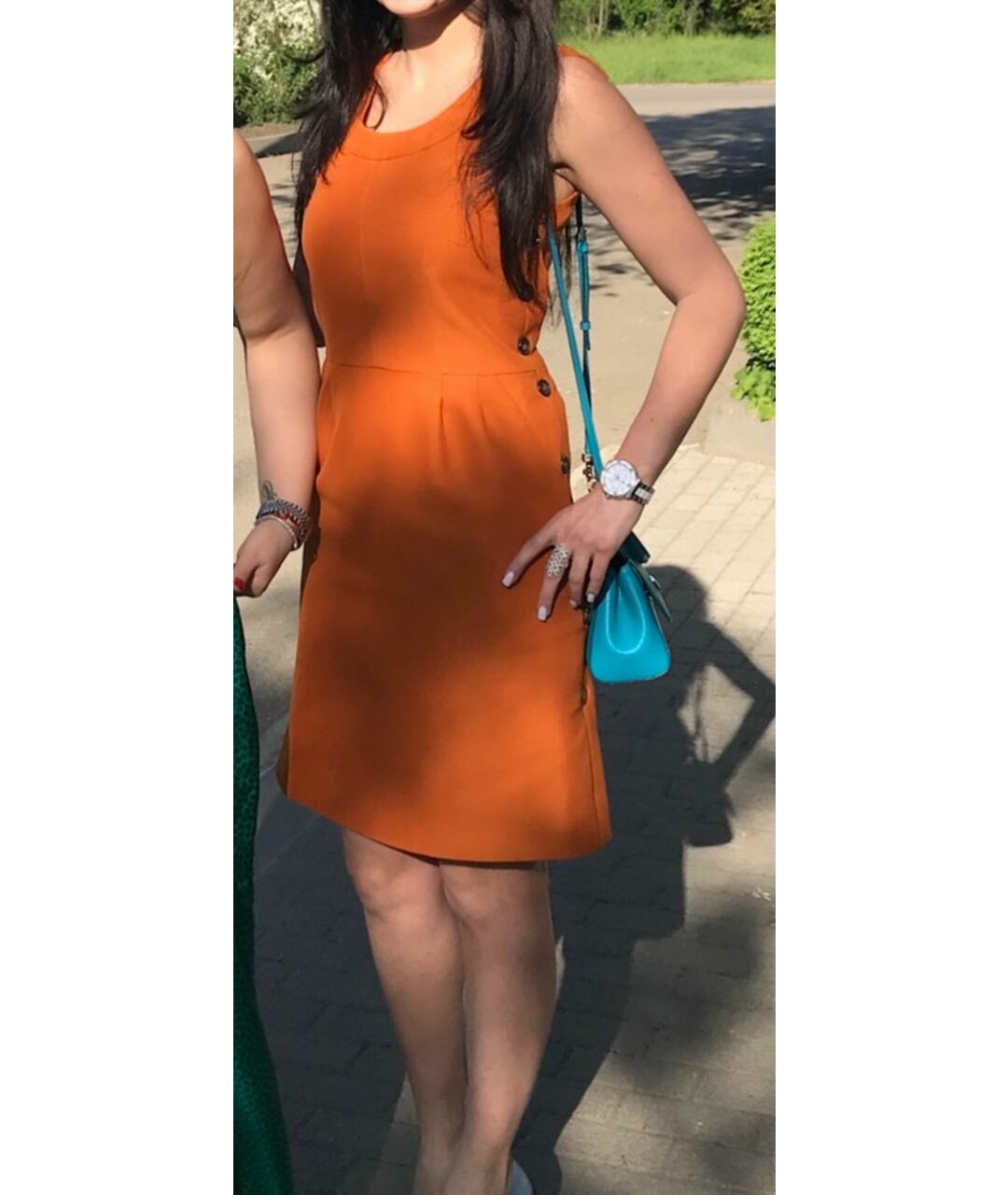 MARNI Оранжевое хлопковое платье, фото 7