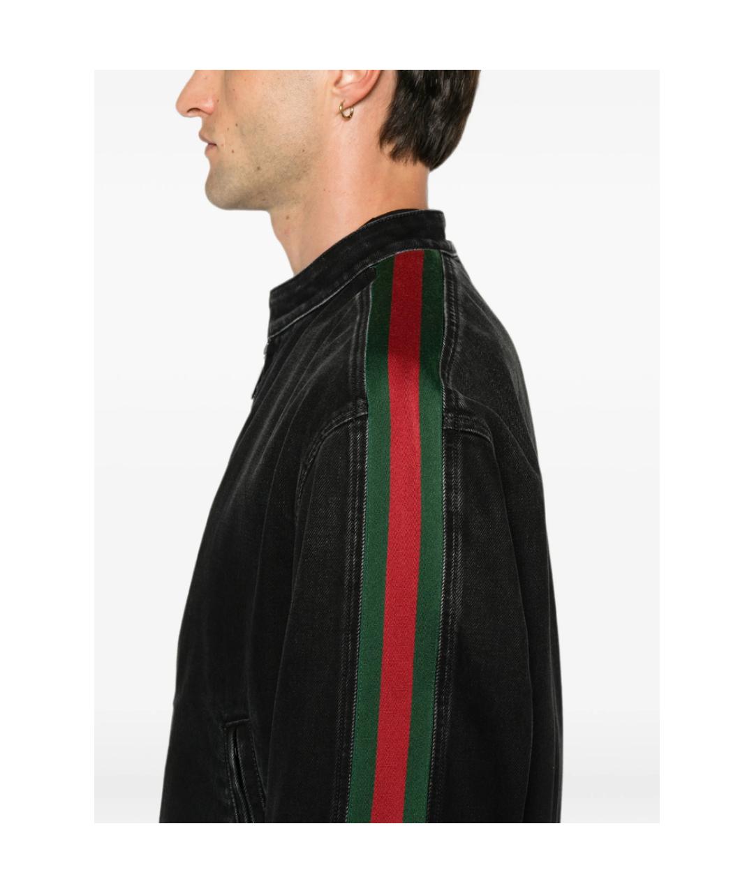 GUCCI Черная хлопковая куртка, фото 2
