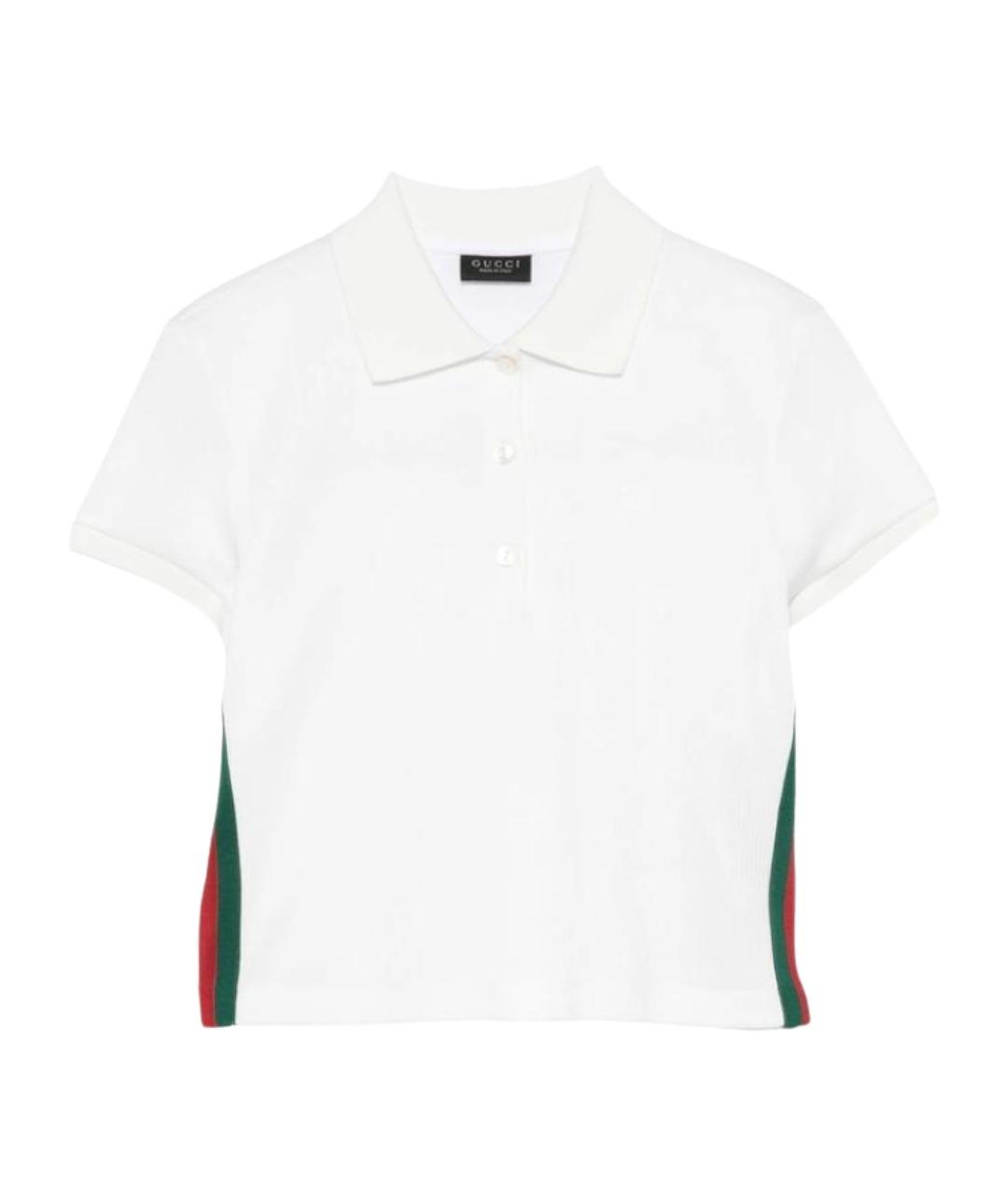 GUCCI Белая хлопковая футболка, фото 1