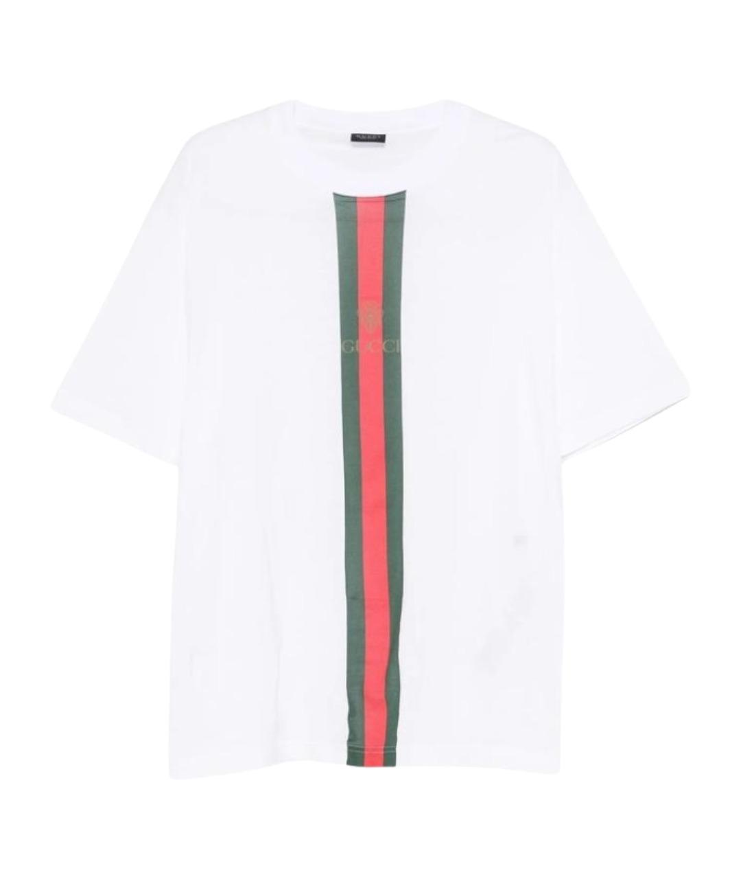 GUCCI Белая хлопковая футболка, фото 1
