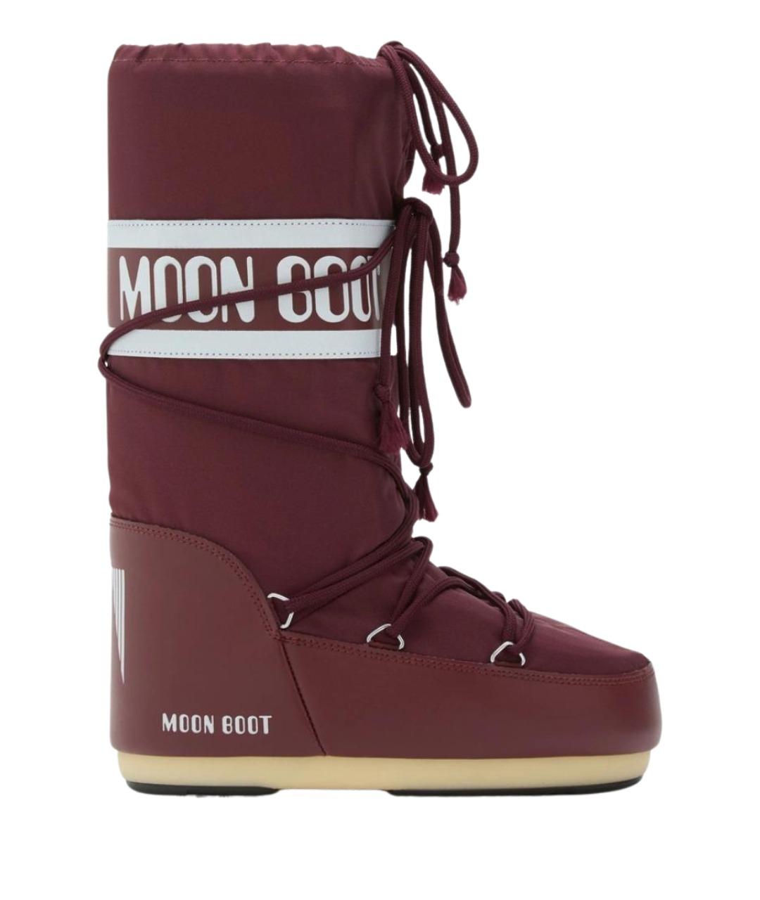 MOON BOOT Красные синтетические сапоги, фото 1