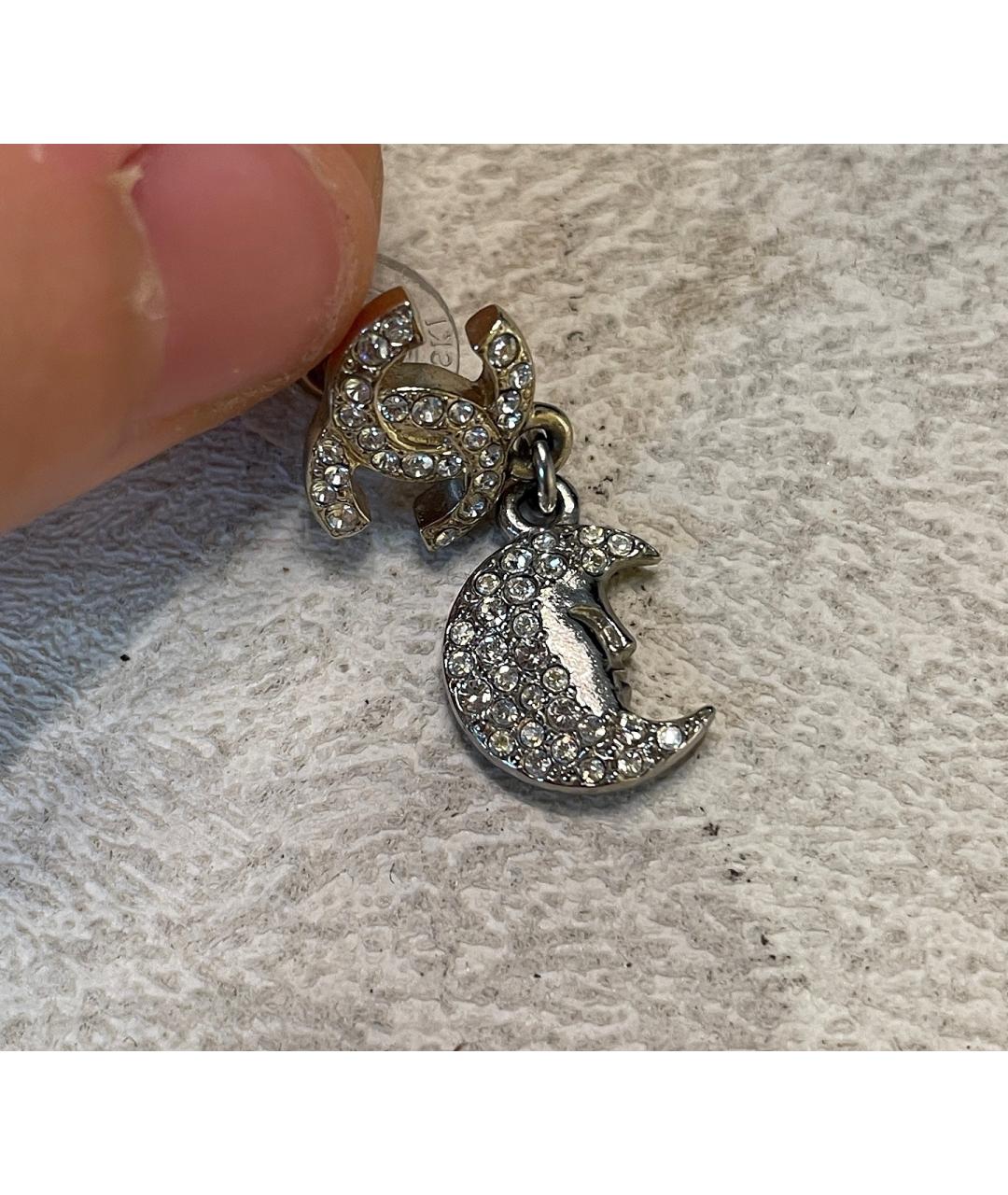 CHANEL Серебряные металлические серьги, фото 3