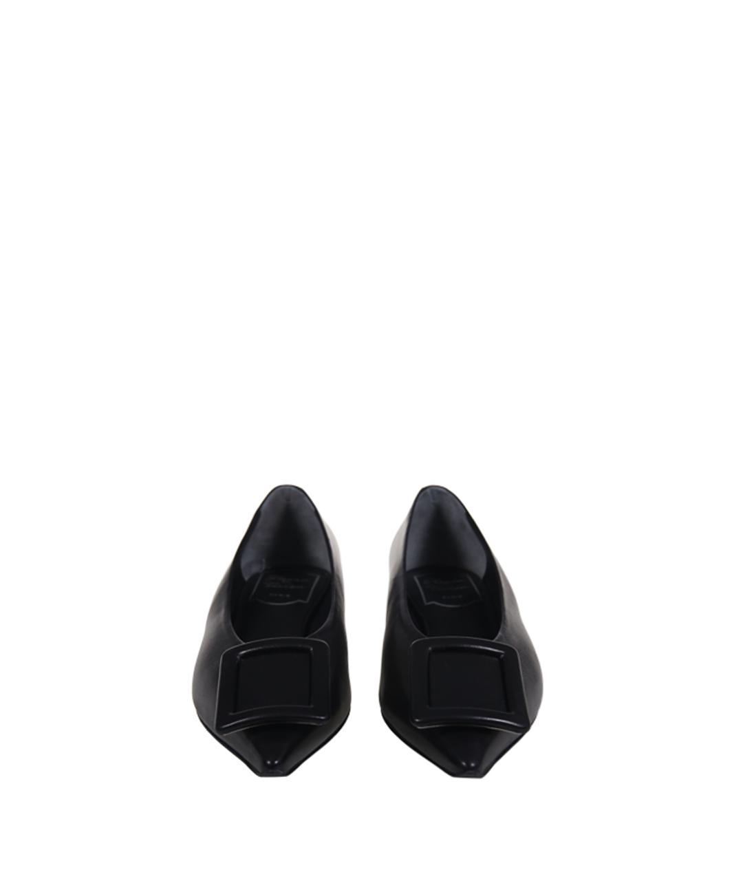 ROGER VIVIER Черные кожаные балетки, фото 2