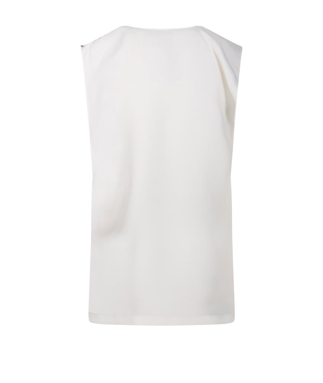 SPORTMAX Белая вискозная блузы, фото 3