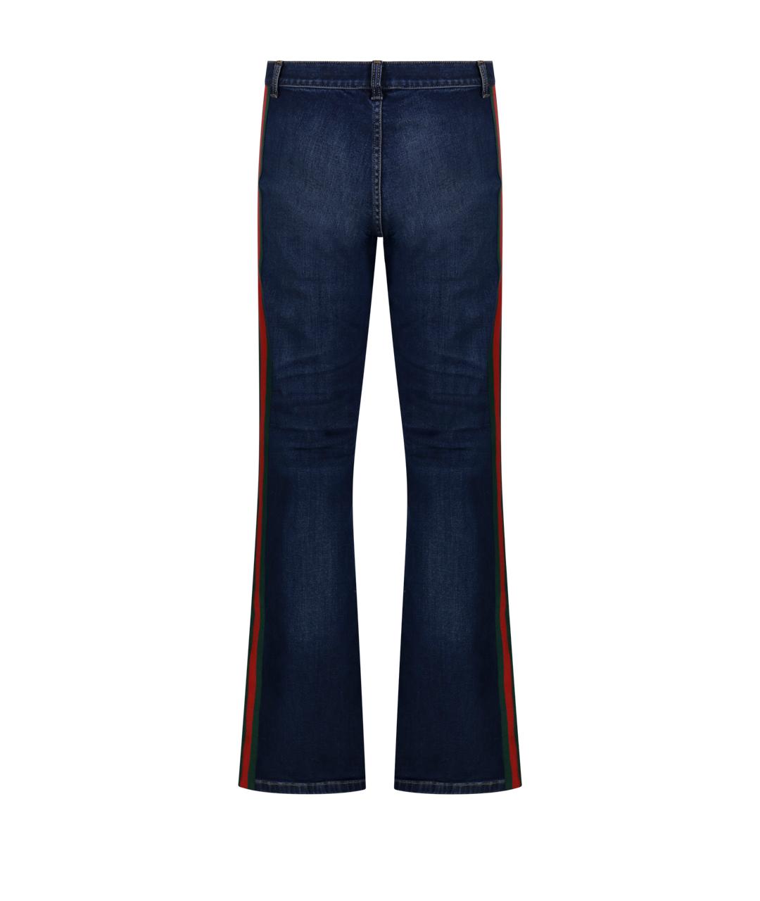 GUCCI Темно-синие хлопко-эластановые джинсы, фото 3