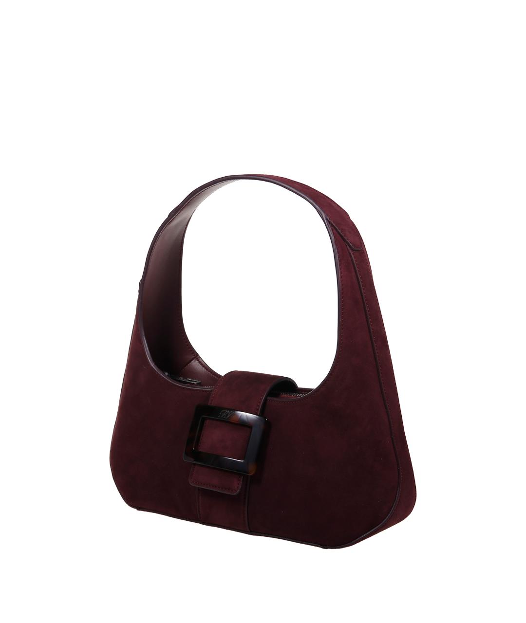ROGER VIVIER Бордовая замшевая сумка через плечо, фото 2