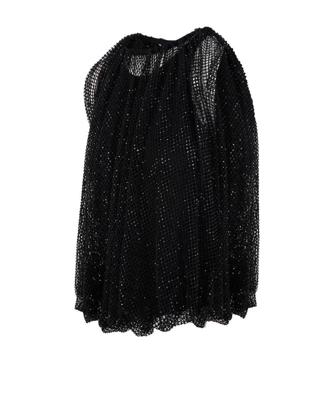 SPORTMAX Черная полиэстеровая блузы, фото 2