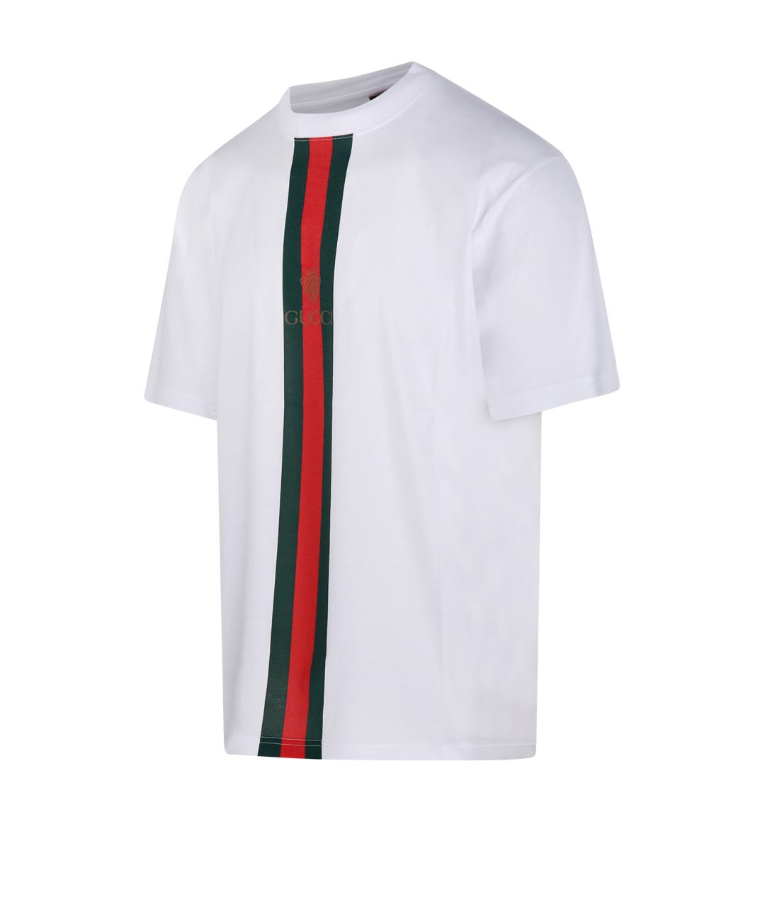 GUCCI Белая хлопковая футболка, фото 2