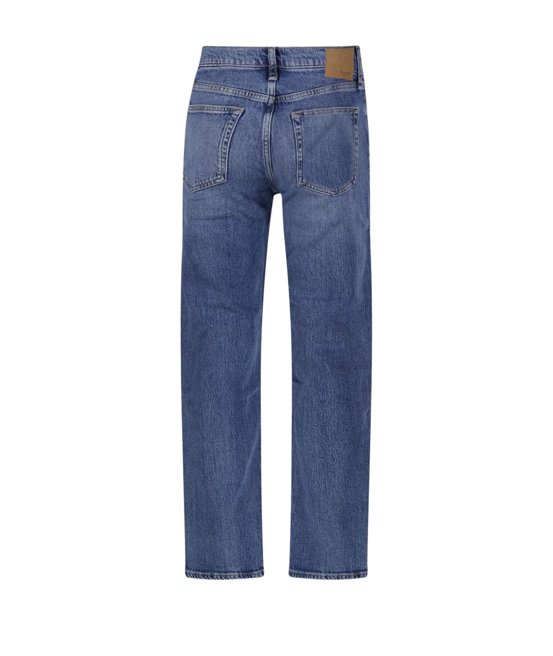 RAG & BONE Синие хлопковые прямые джинсы, фото 3
