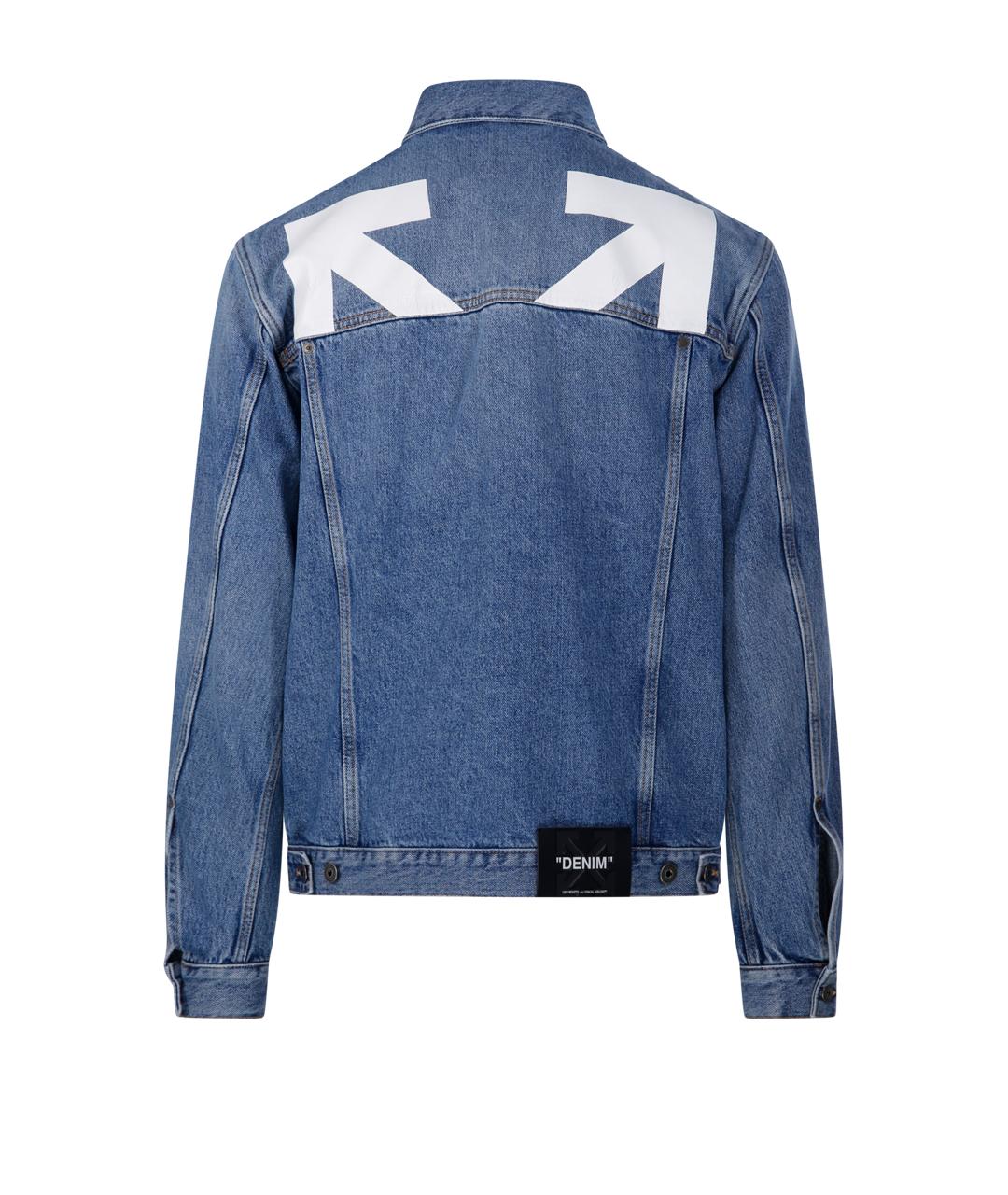 OFF-WHITE Синяя хлопковая куртка, фото 3