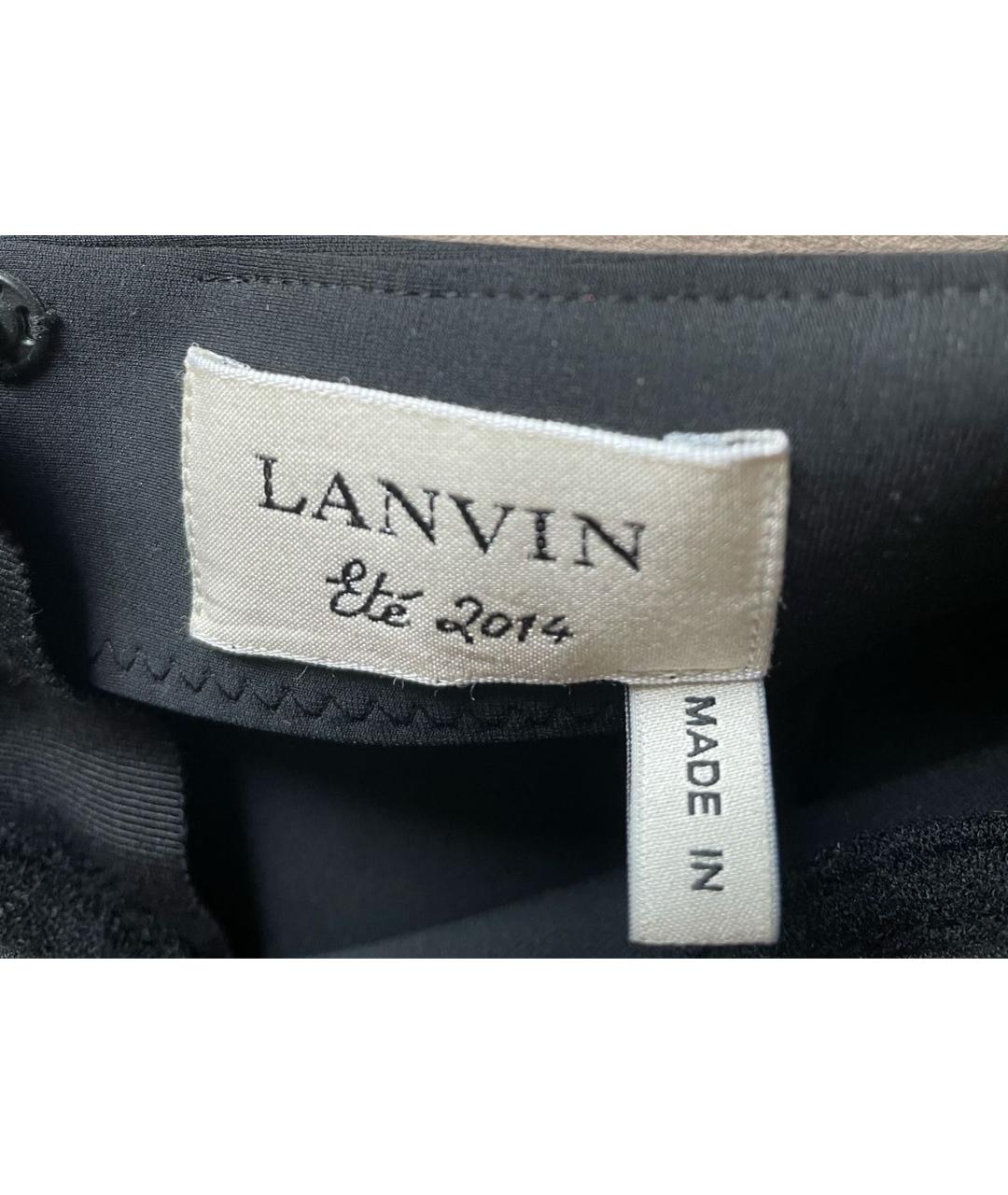 LANVIN Черное полиамидовое коктейльное платье, фото 3