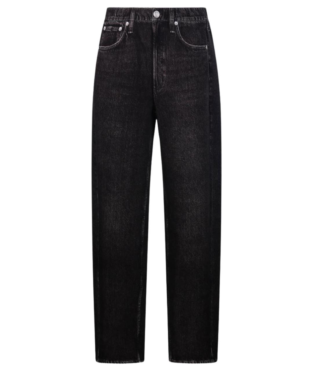 RAG & BONE Черные хлопковые прямые джинсы, фото 1