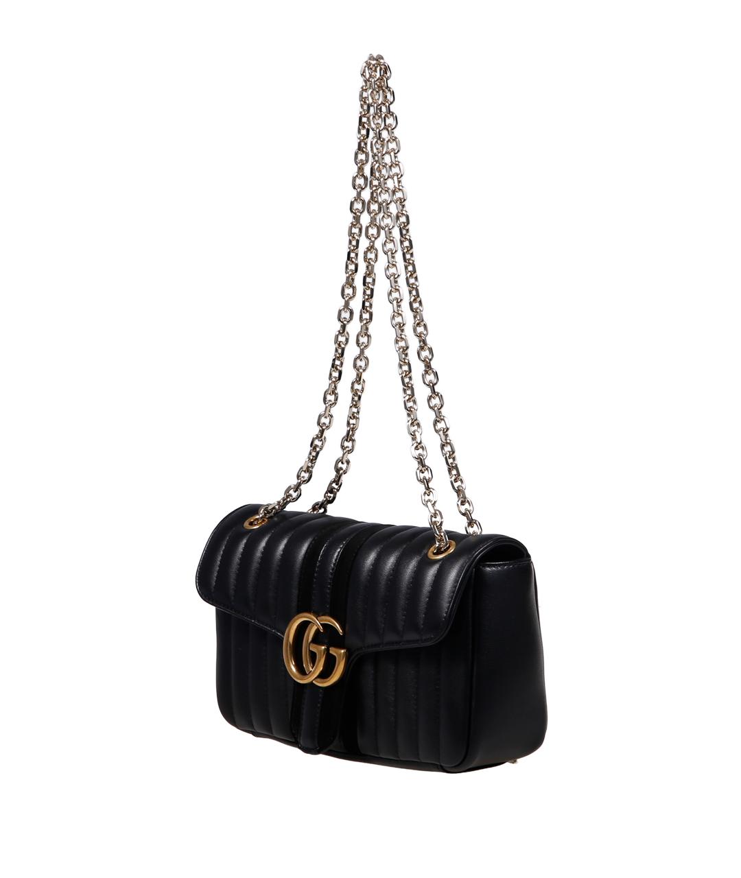 GUCCI Черная кожаная сумка через плечо, фото 2