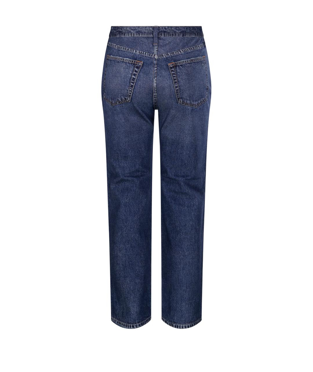RAG & BONE Синие хлопковые прямые джинсы, фото 3