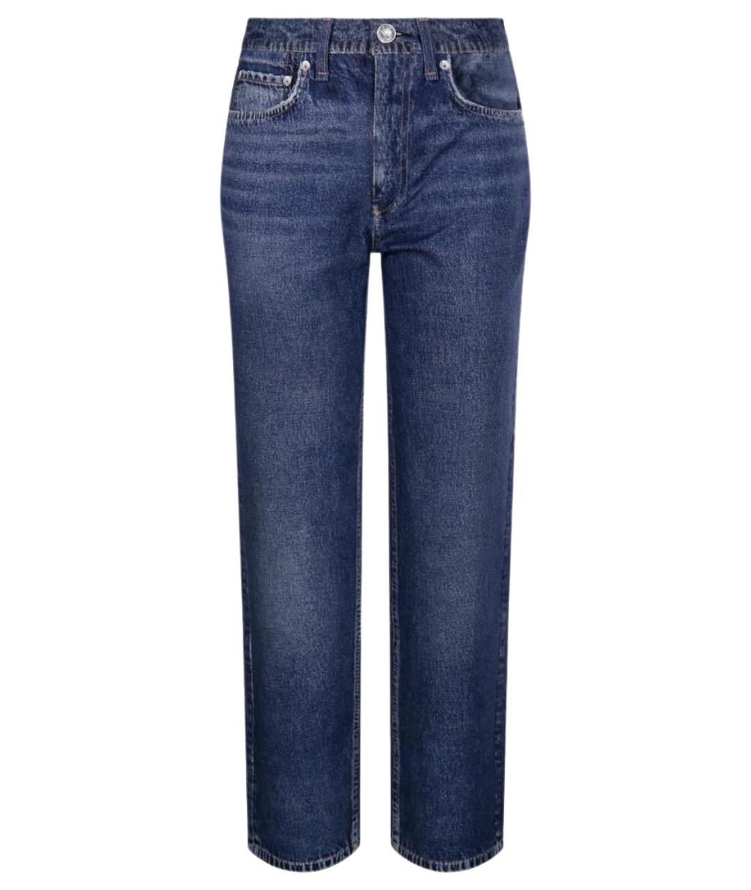 RAG & BONE Синие хлопковые прямые джинсы, фото 1