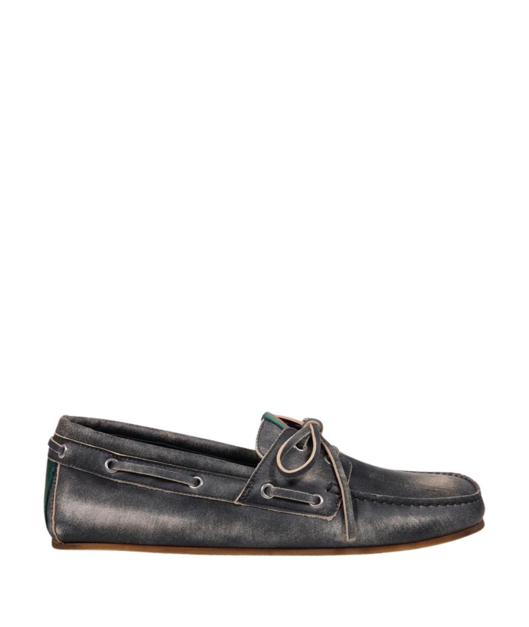 GUCCI Черные кожаные лоферы, фото 1