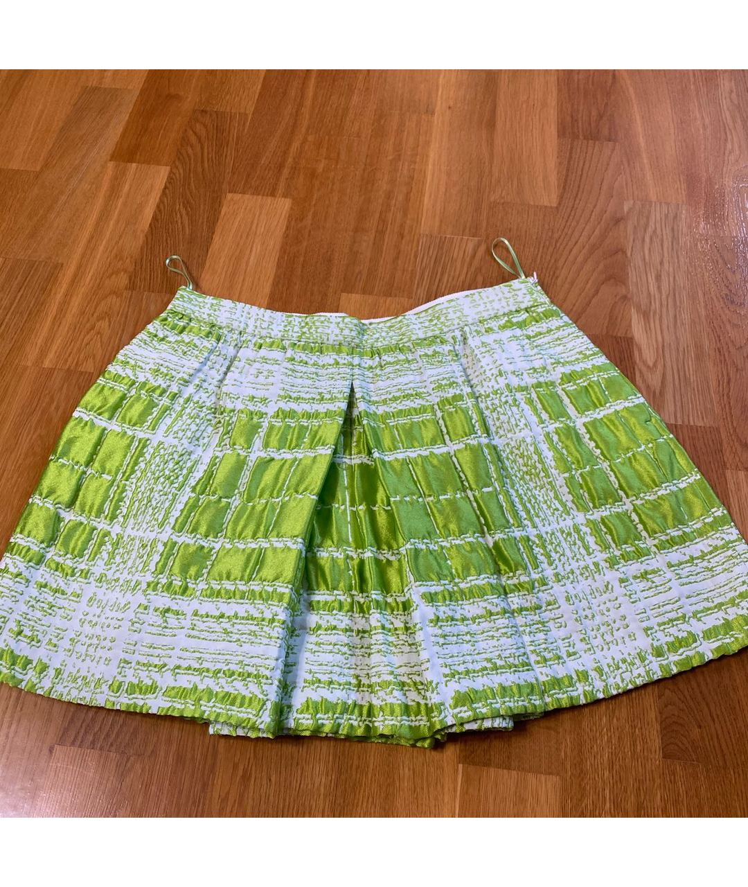 MOSCHINO Зеленая полиэстеровая юбка-шорты, фото 4