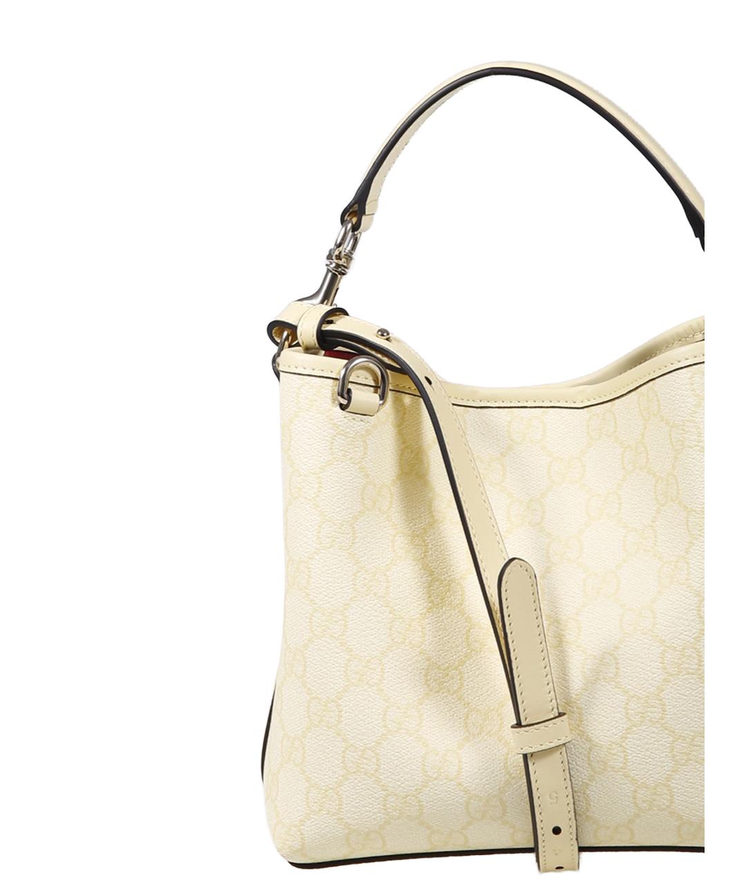 GUCCI Желтая сумка тоут из канвы, фото 4