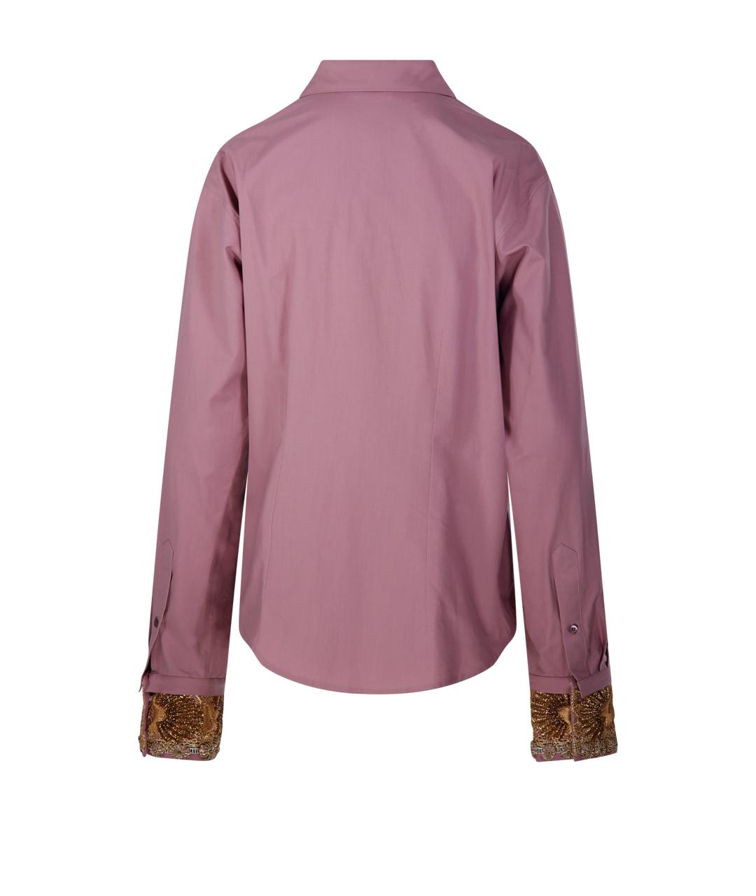 DRIES VAN NOTEN Розовая хлопковая рубашка, фото 3