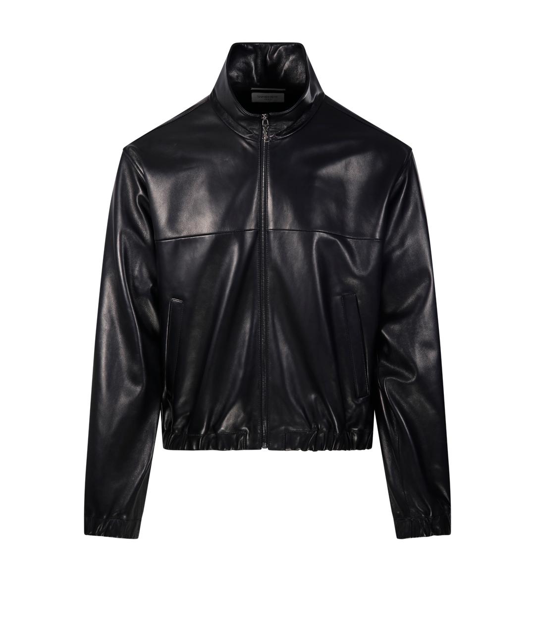 SAINT LAURENT Черная кожаная куртка, фото 4