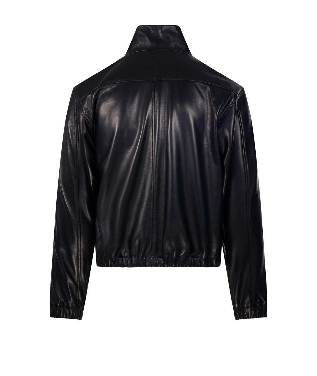 SAINT LAURENT Черная кожаная куртка, фото 3