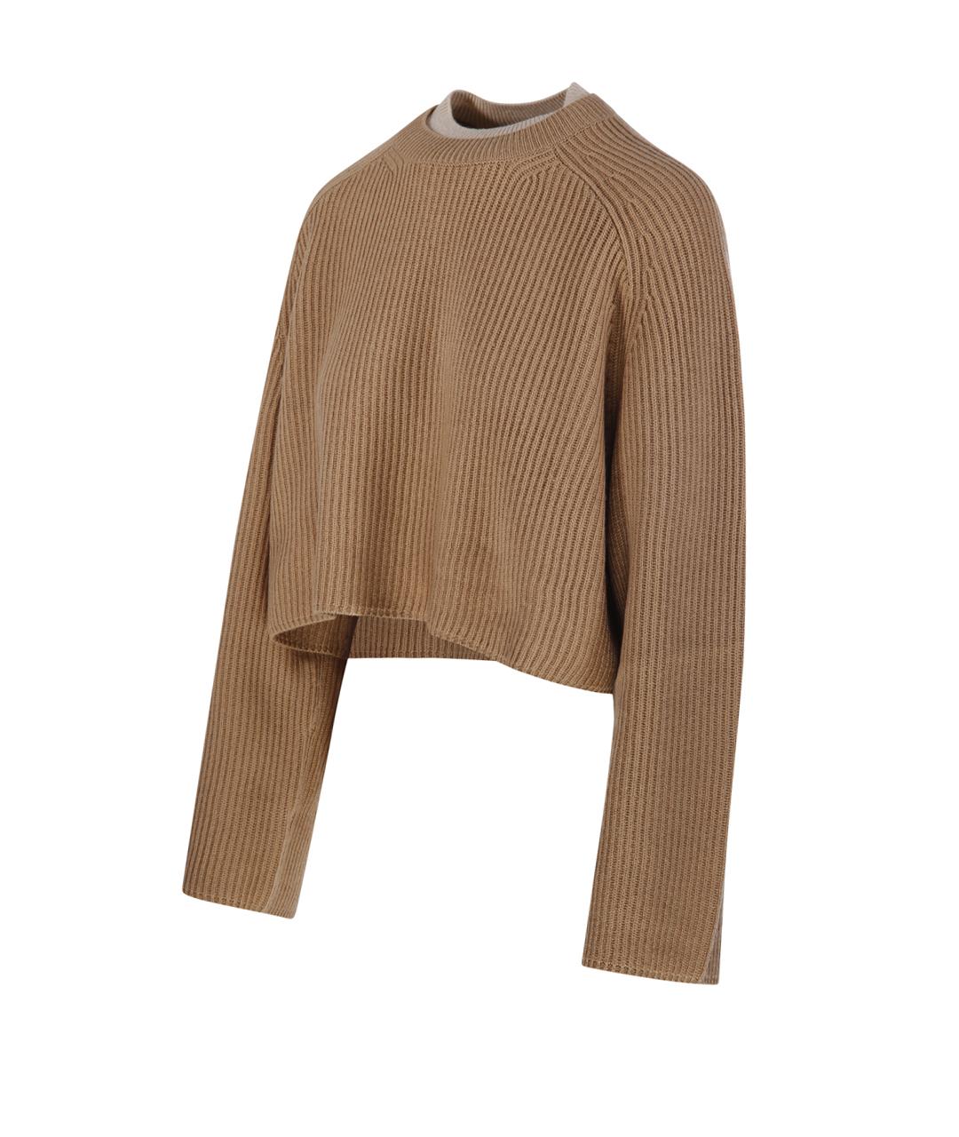 MAX MARA Бежевый шерстяной джемпер / свитер, фото 2