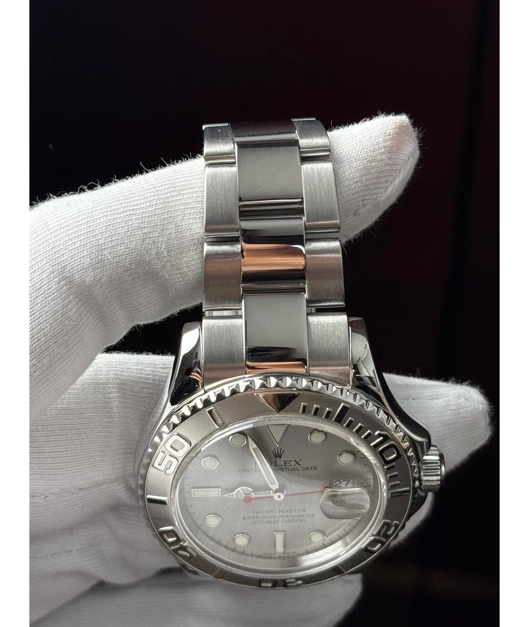 ROLEX Серые платиновые часы, фото 6