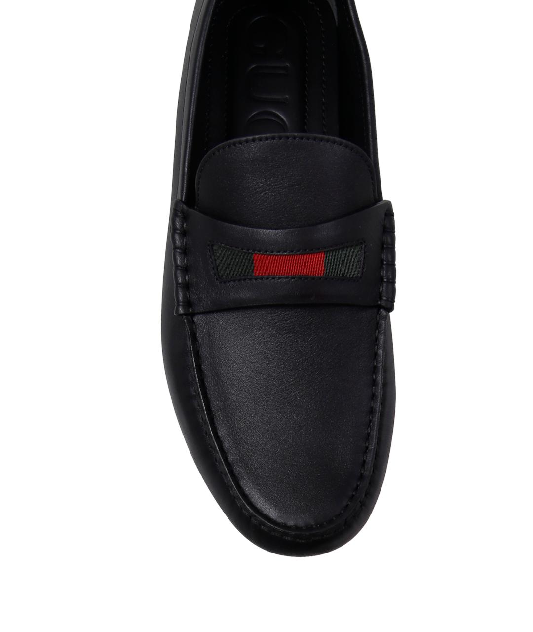 GUCCI Черные кожаные мокасины, фото 4