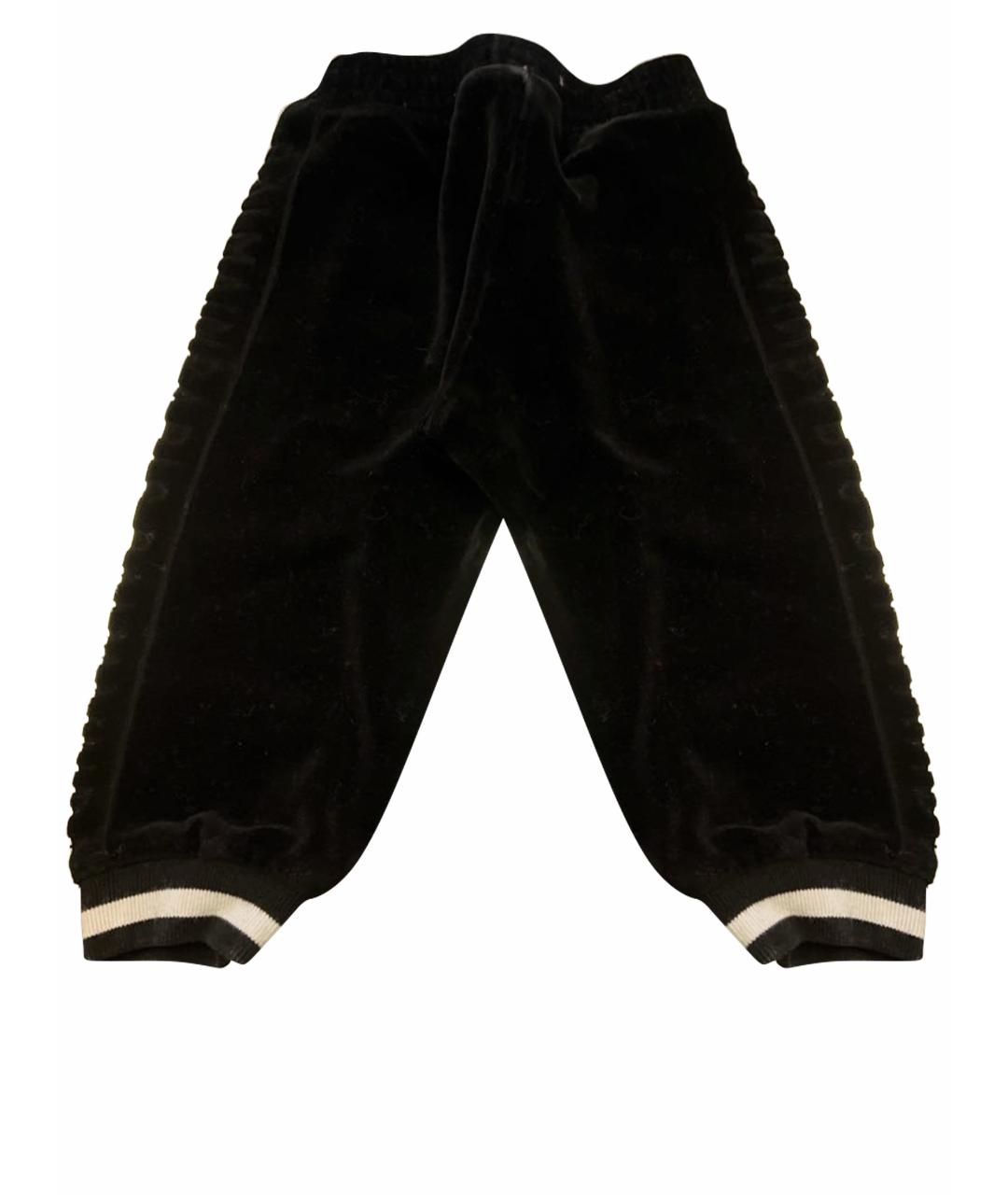 BALMAIN Черные бархатные брюки и шорты, фото 1