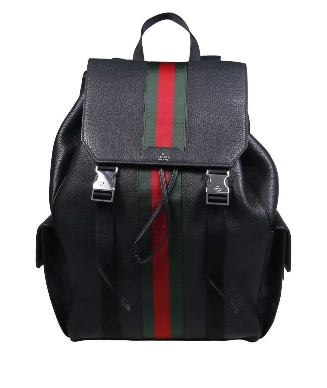 GUCCI Черный кожаный рюкзак, фото 1