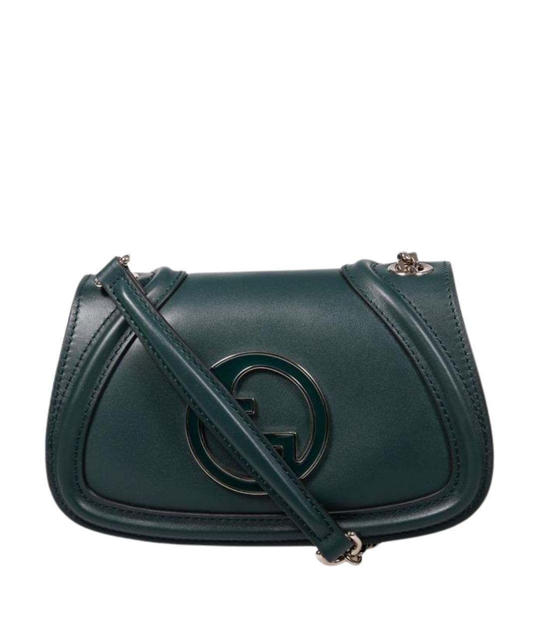 GUCCI Зеленая кожаная сумка через плечо, фото 1