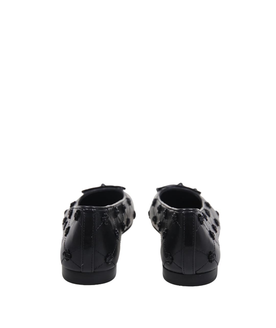 TORY BURCH Черные кожаные балетки, фото 3