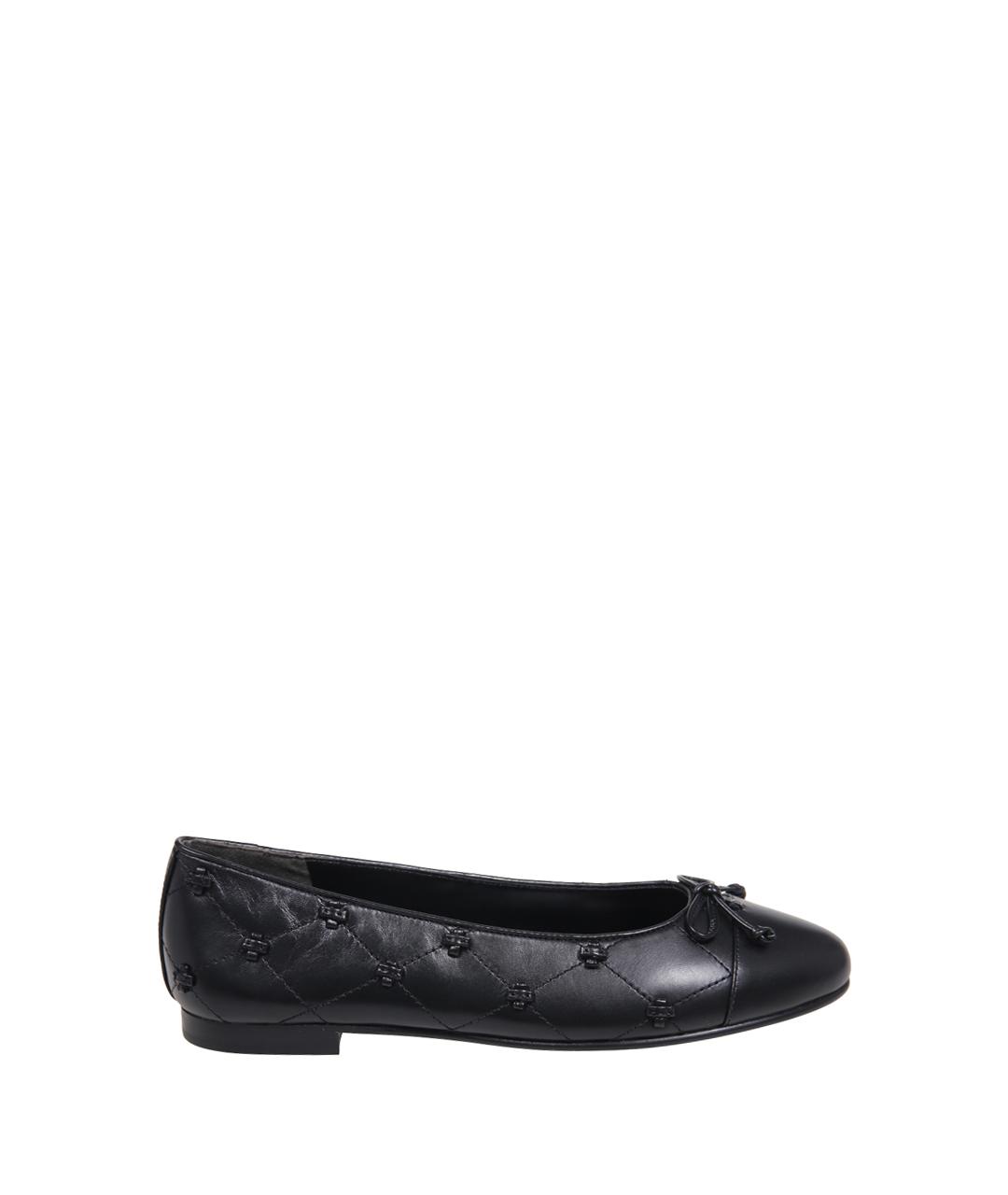 TORY BURCH Черные кожаные балетки, фото 4