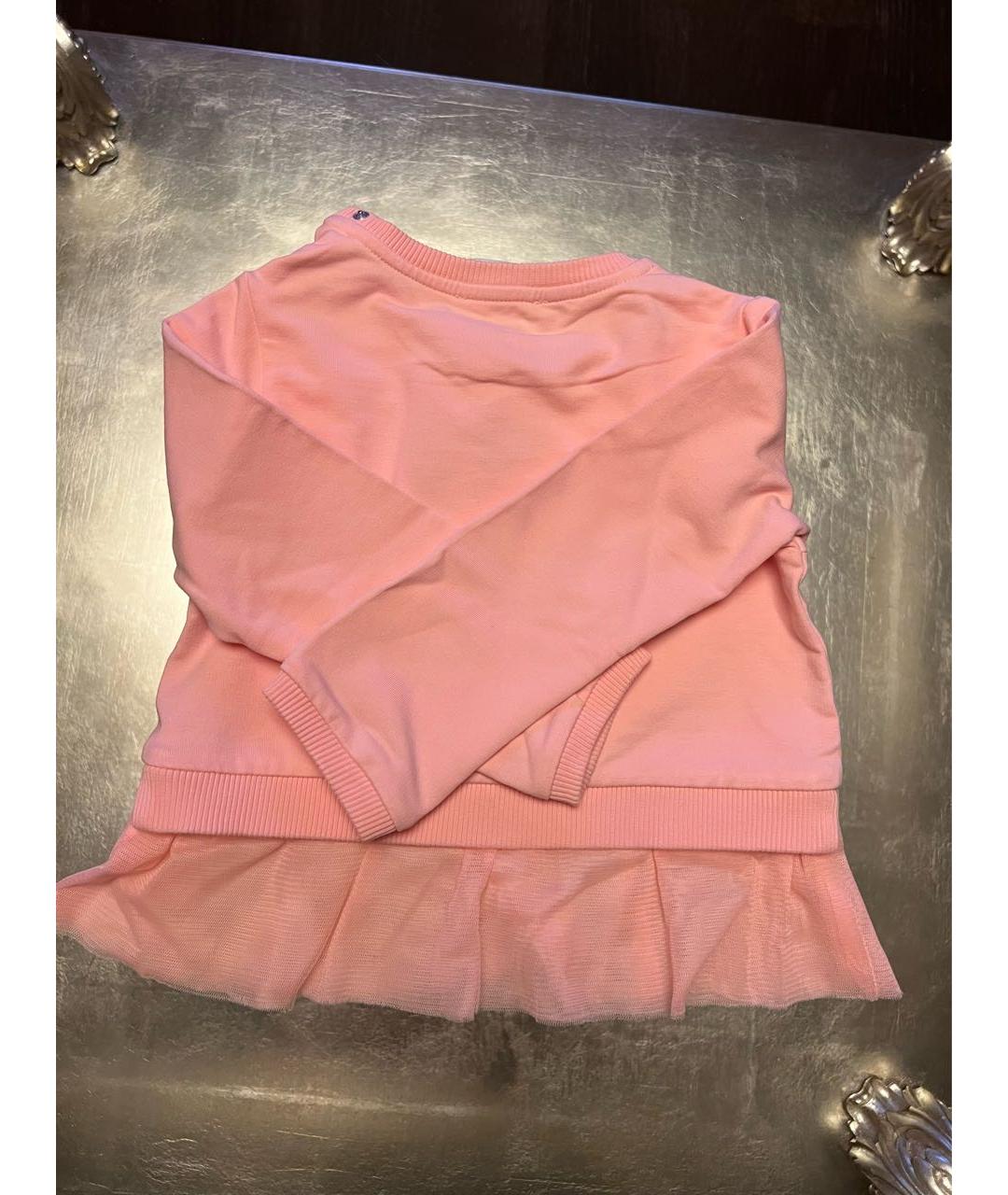 MOSCHINO Розовая хлопковая блузка для девочек, фото 2