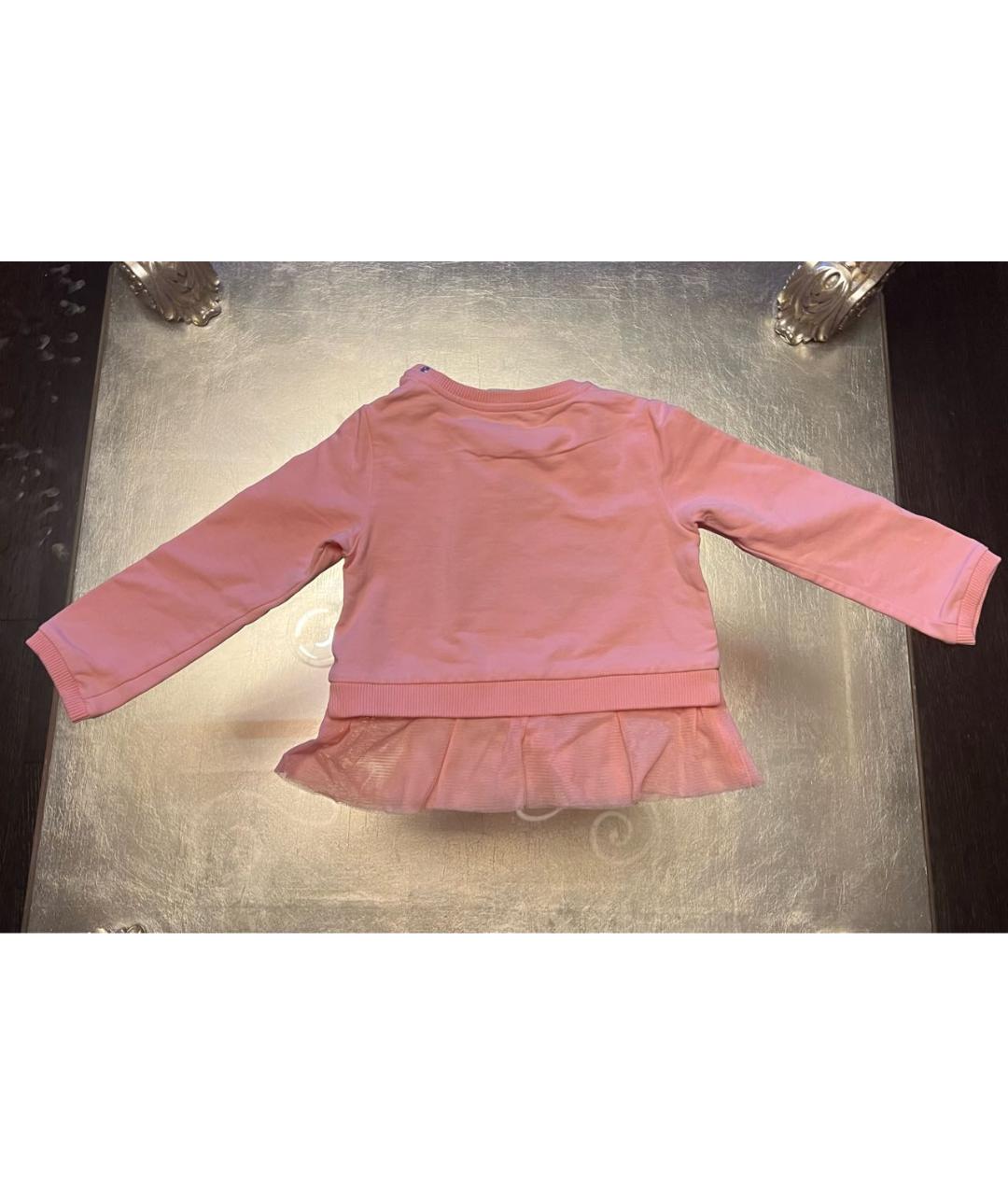 MOSCHINO Розовая хлопковая блузка для девочек, фото 3