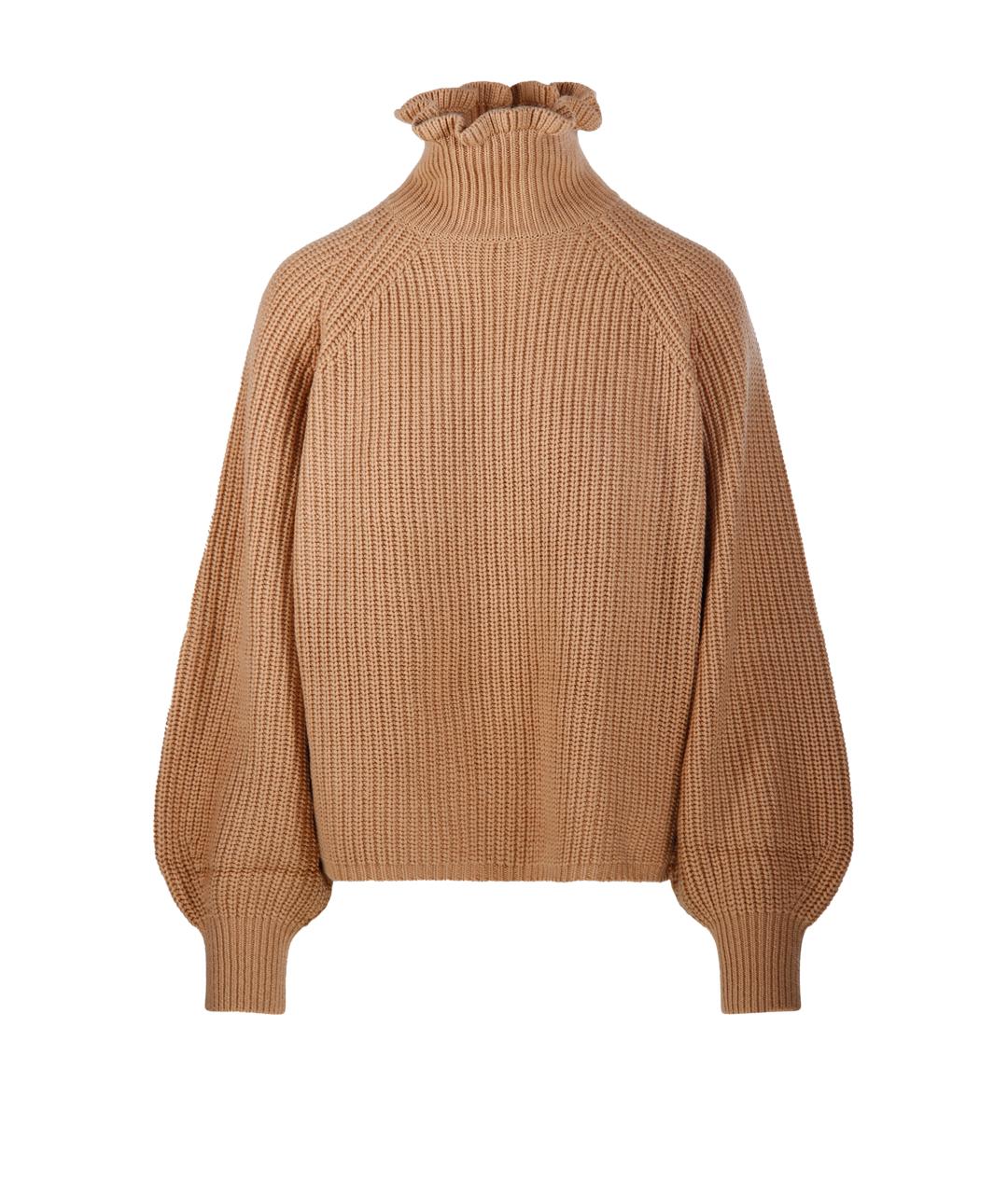 MAX MARA Бежевый шерстяной джемпер / свитер, фото 1