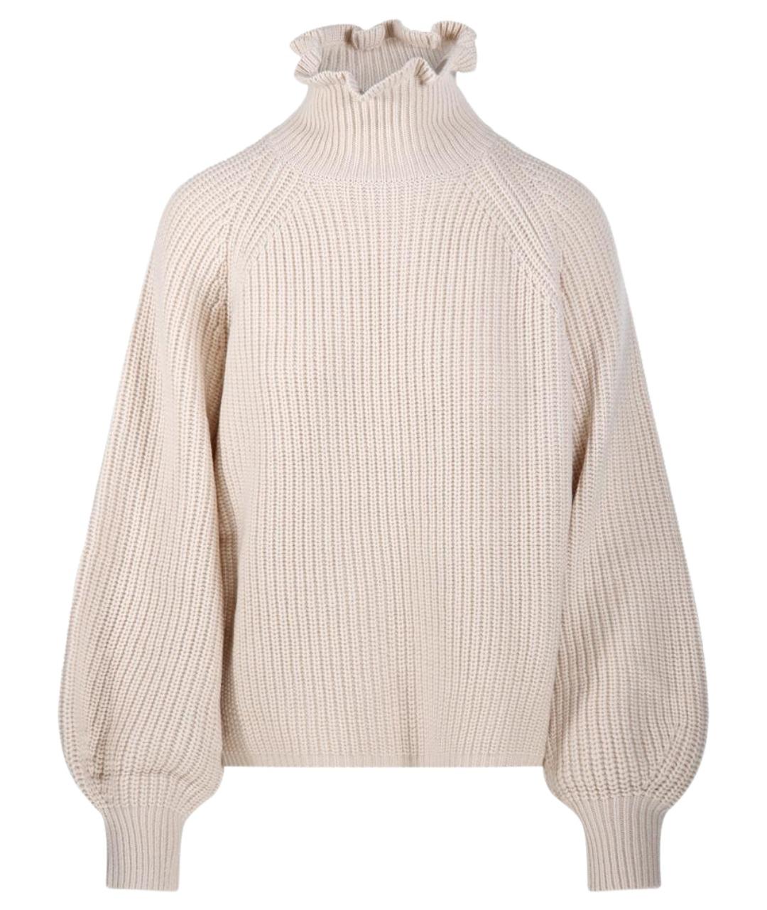 MAX MARA Бежевый шерстяной джемпер / свитер, фото 1