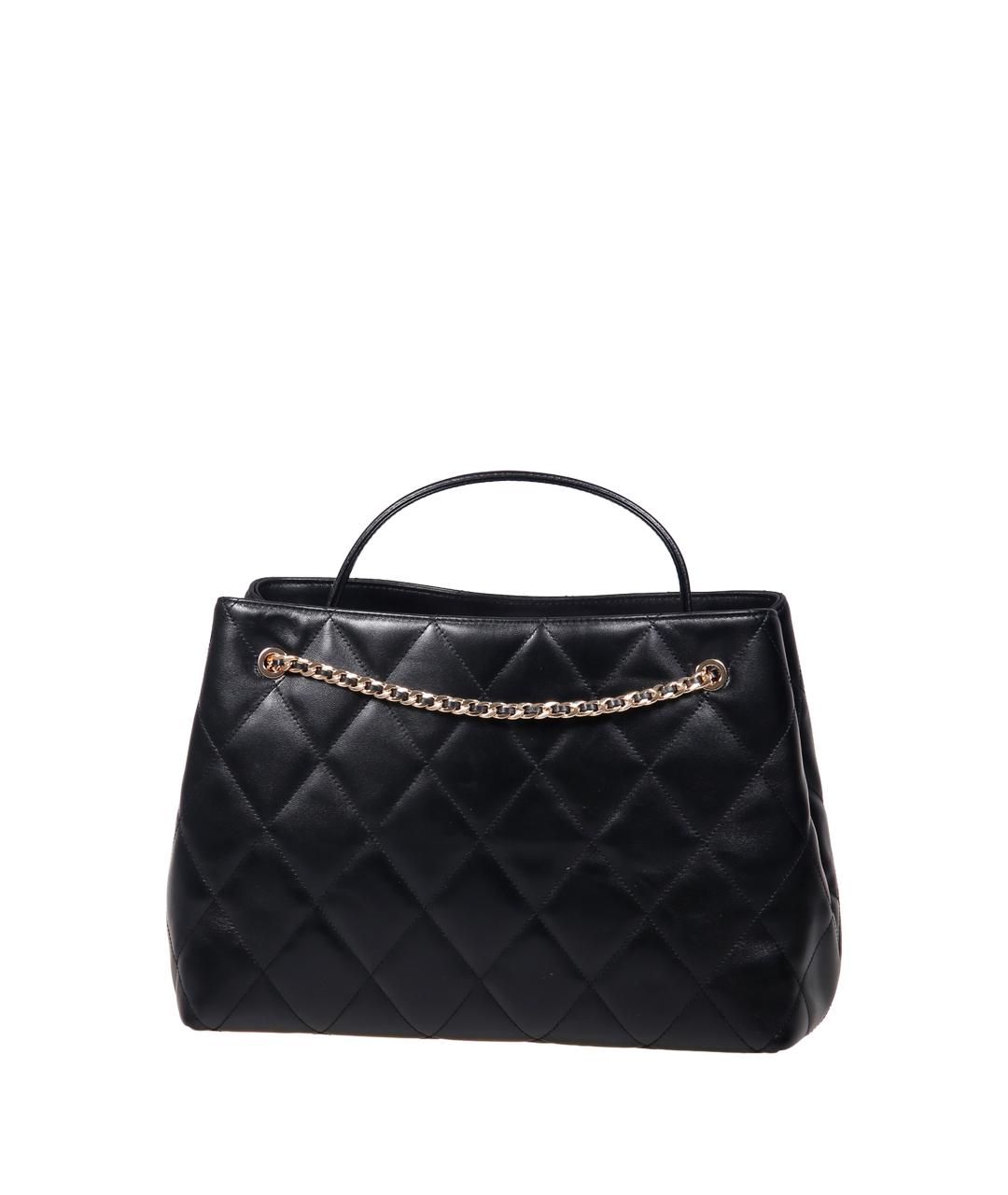 TORY BURCH Черная кожаная сумка тоут, фото 3