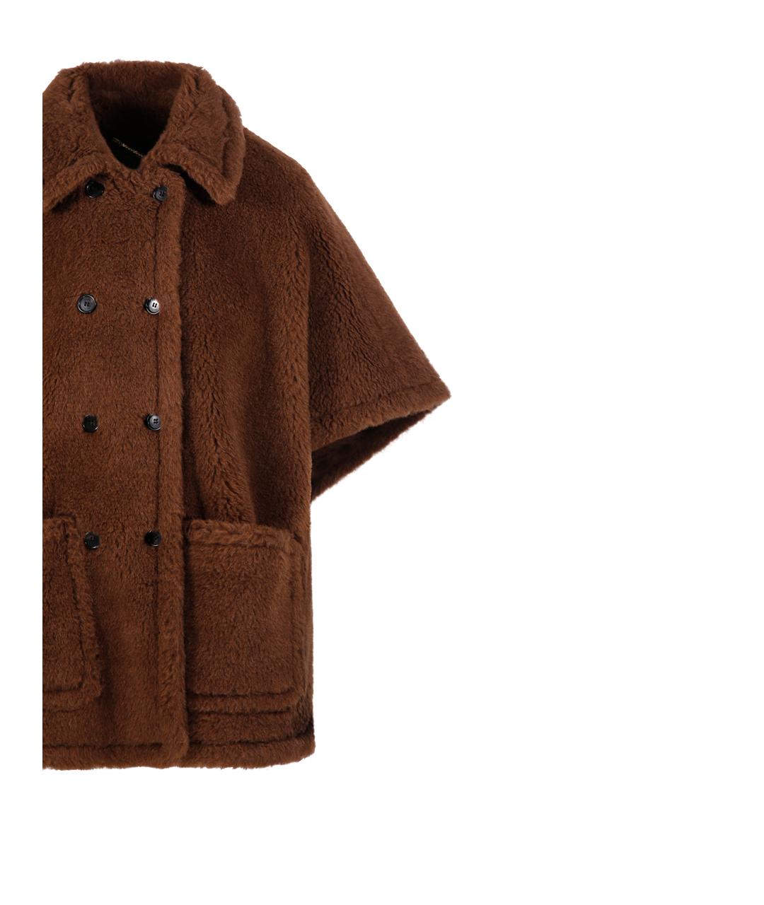 MAX MARA Коричневое шерстяное пальто, фото 4