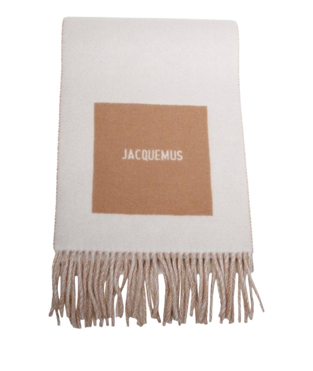JACQUEMUS Бежевый шерстяной шарф, фото 1