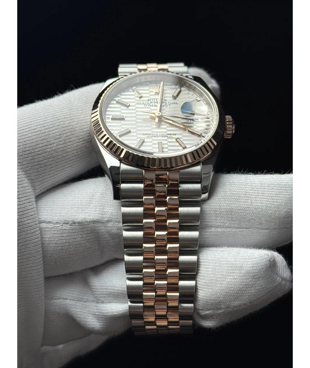 ROLEX Серые часы из розового золота, фото 5