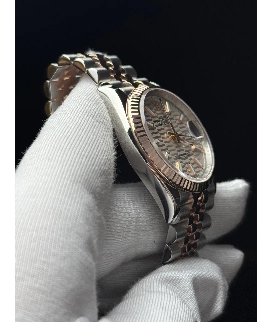 ROLEX Серые часы из розового золота, фото 4