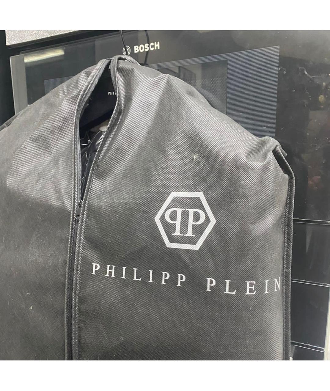 PHILIPP PLEIN Черная кожаная куртка, фото 7