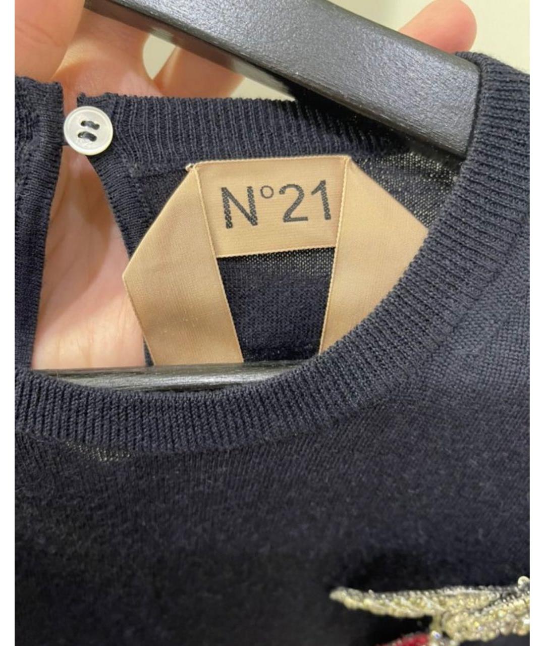 №21 Темно-синий хлопковый джемпер / свитер, фото 4