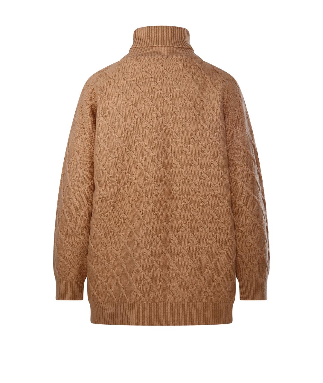 MAX MARA Бежевый шерстяной джемпер / свитер, фото 3